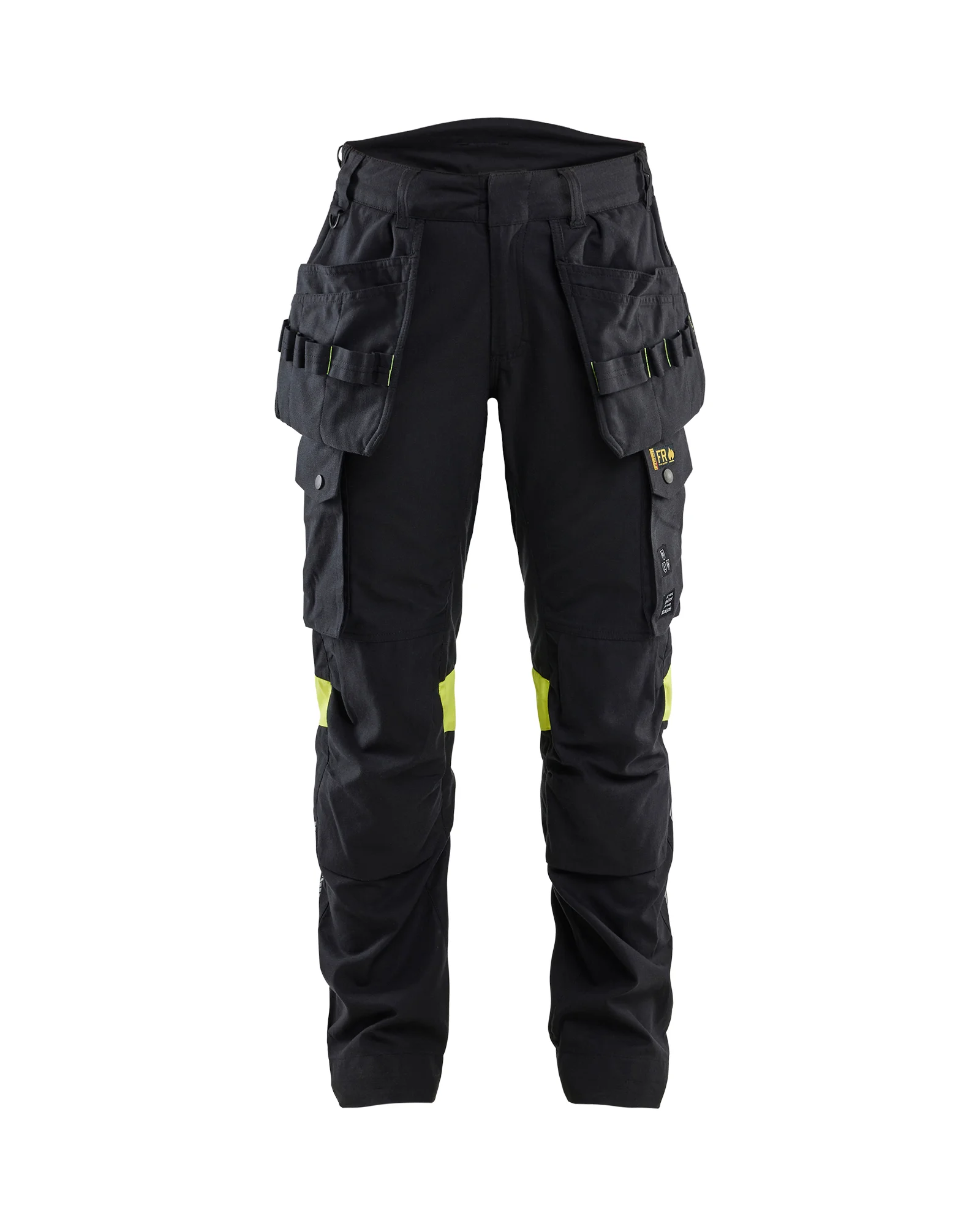 Pantalon de travail multinormes inhérent femme 7108 - Noir/Jaune image