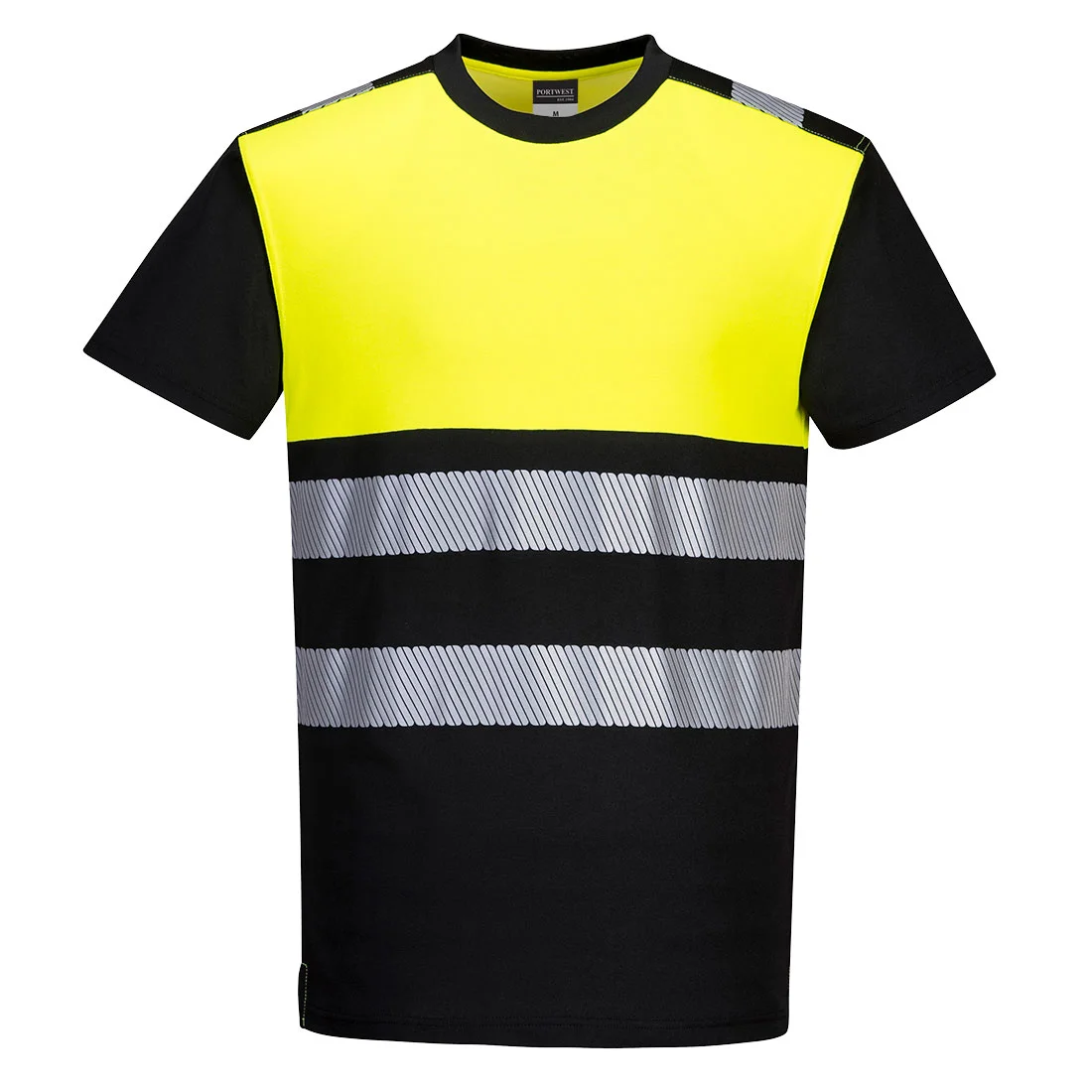 T-shirt PW3 haute visibilité classe 1 Noir/Jaune image