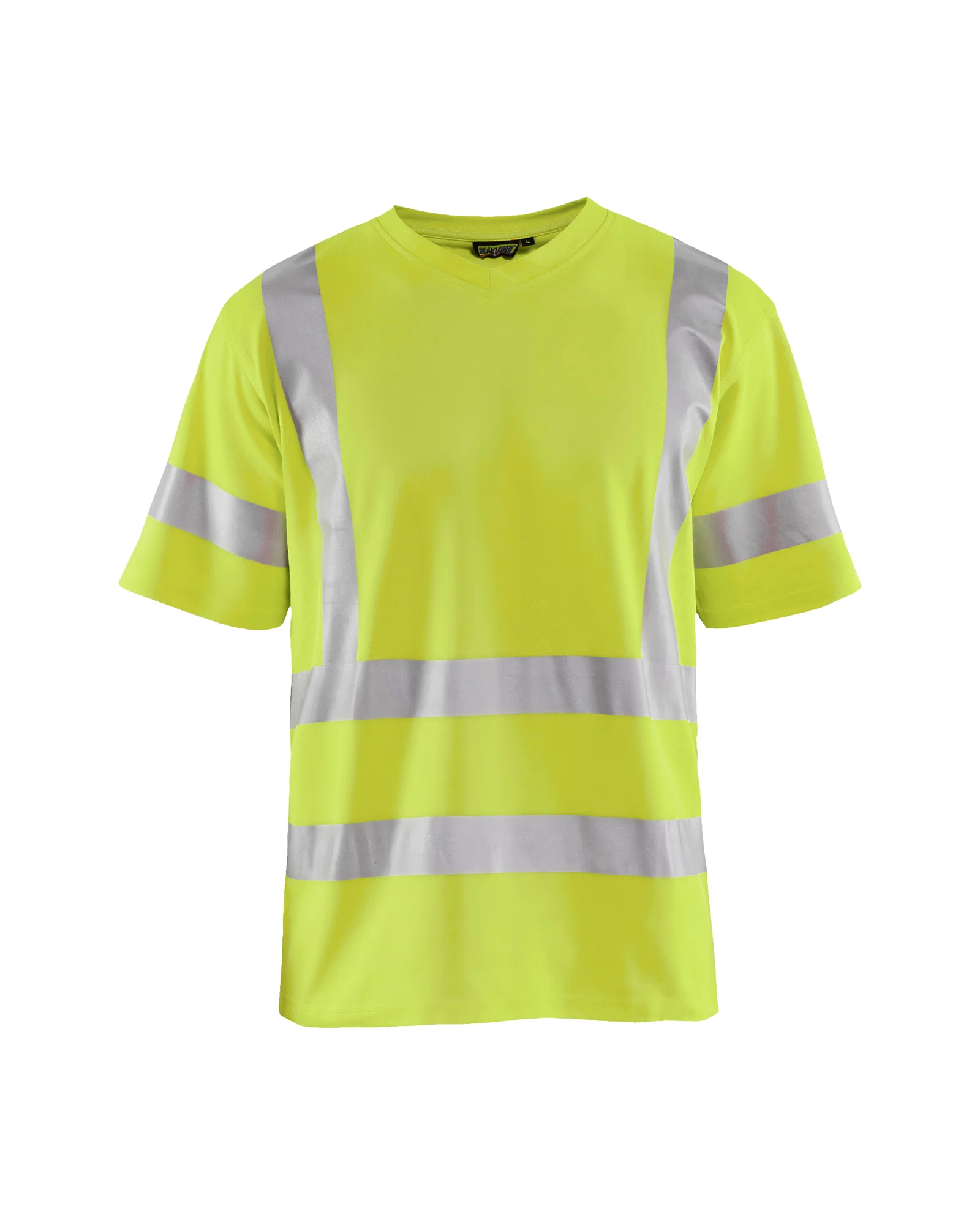 T-shirt de travail haute visibilité col V anti-UV 3380 - Jaune fluo image