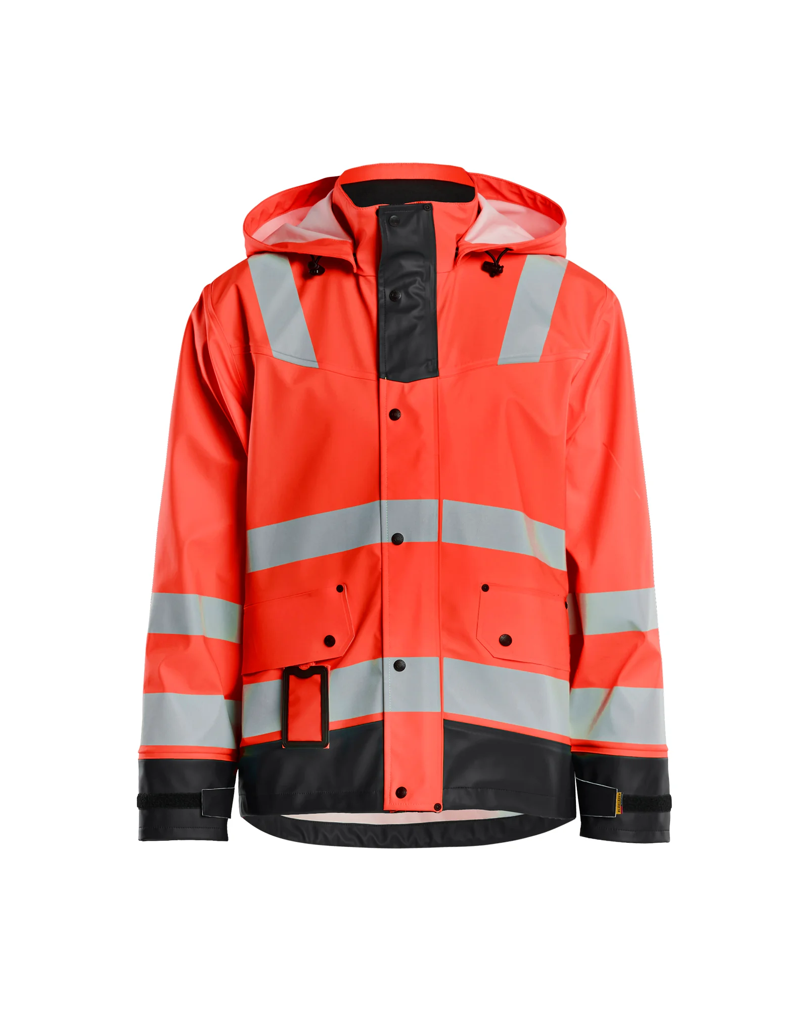 Veste de pluie haute visibilité Niveau 2 4302 - Rouge fluo/Noir image