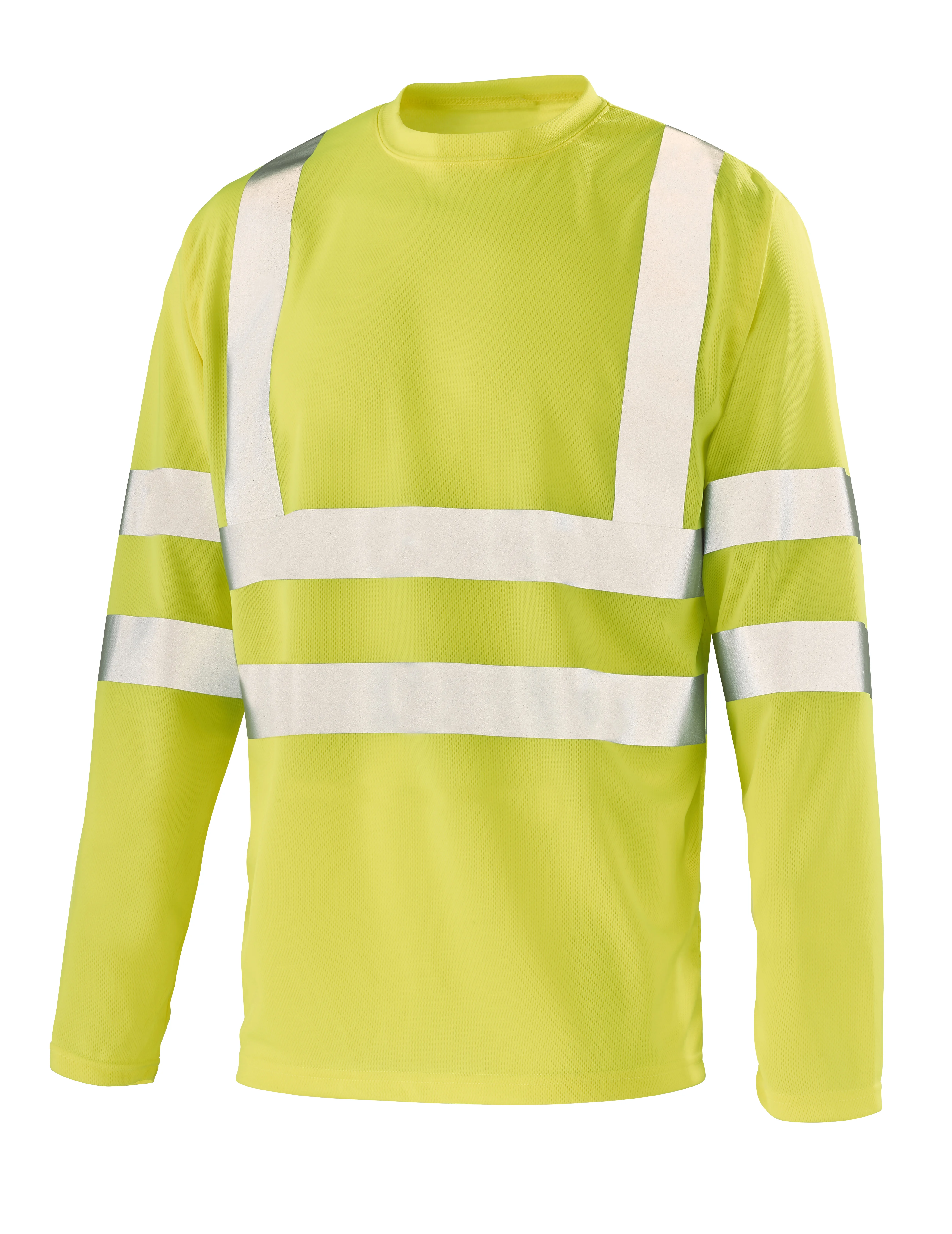 T-SHIRT MANCHES LONGUES BASE 2 JAUNE FLUO image