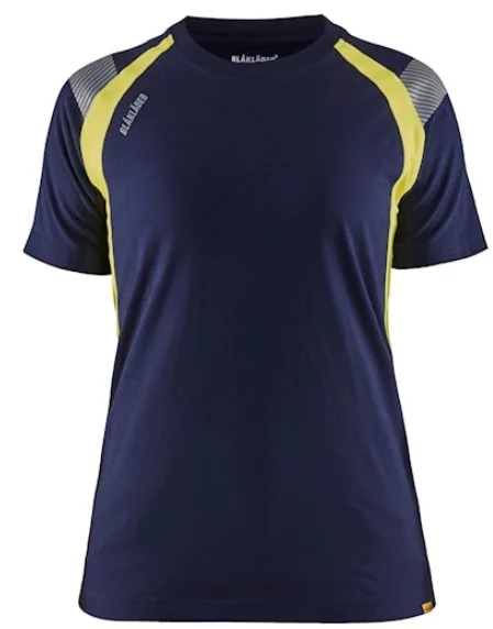 T-shirt de travail détails fluo femme 3402 image