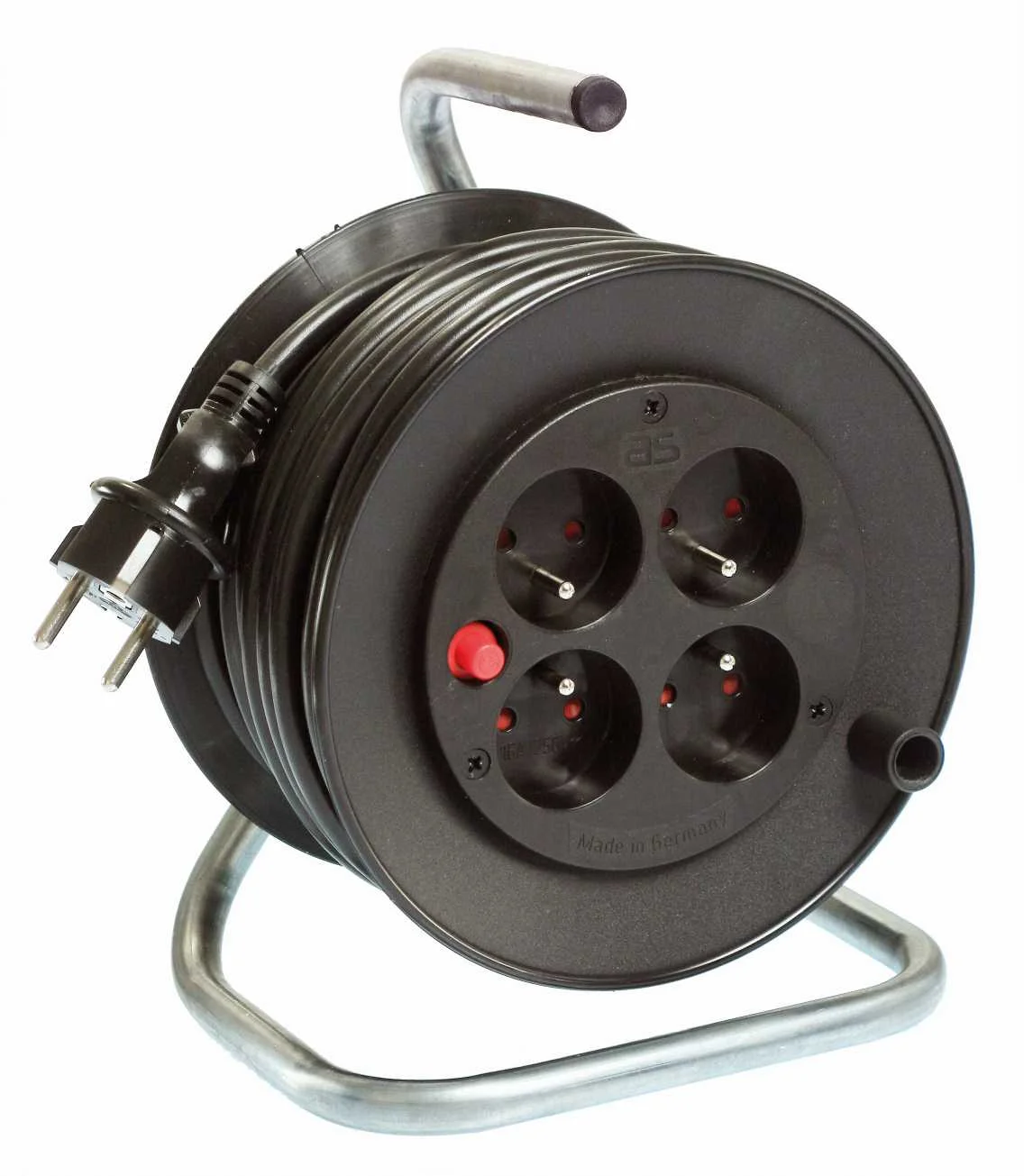 ENROULEUR DE CABLE A TAMBOUR 180MM H05VV-F3G1,5 - IP20 - 15M - NOIR image