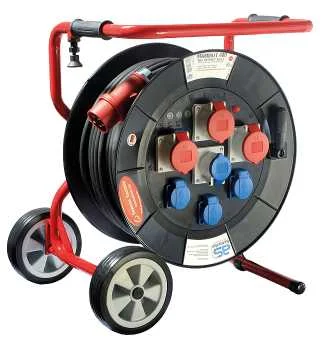 ENROULEUR MAMMOUTH ROULANT 11kW H07RN-F 5G2,5 3 PRISES NF + 1 PRISE CEI 1PNT/16A/230V + 3 PRISES CEI 3PNT/16A/400V IP44 image