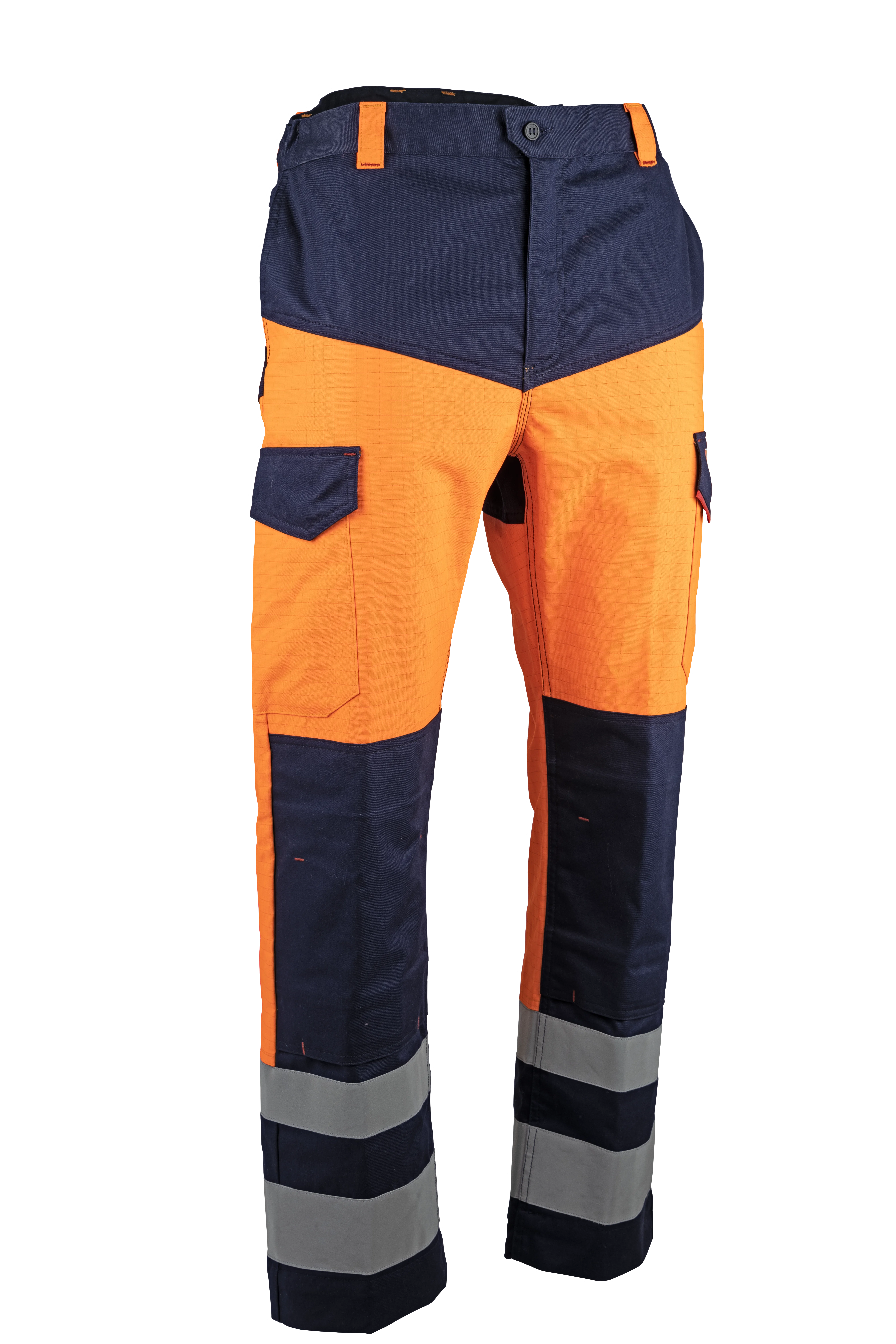 Pantalon de travail multirisque HV GALAXIE - ORANGE FLUO/MARINE image
