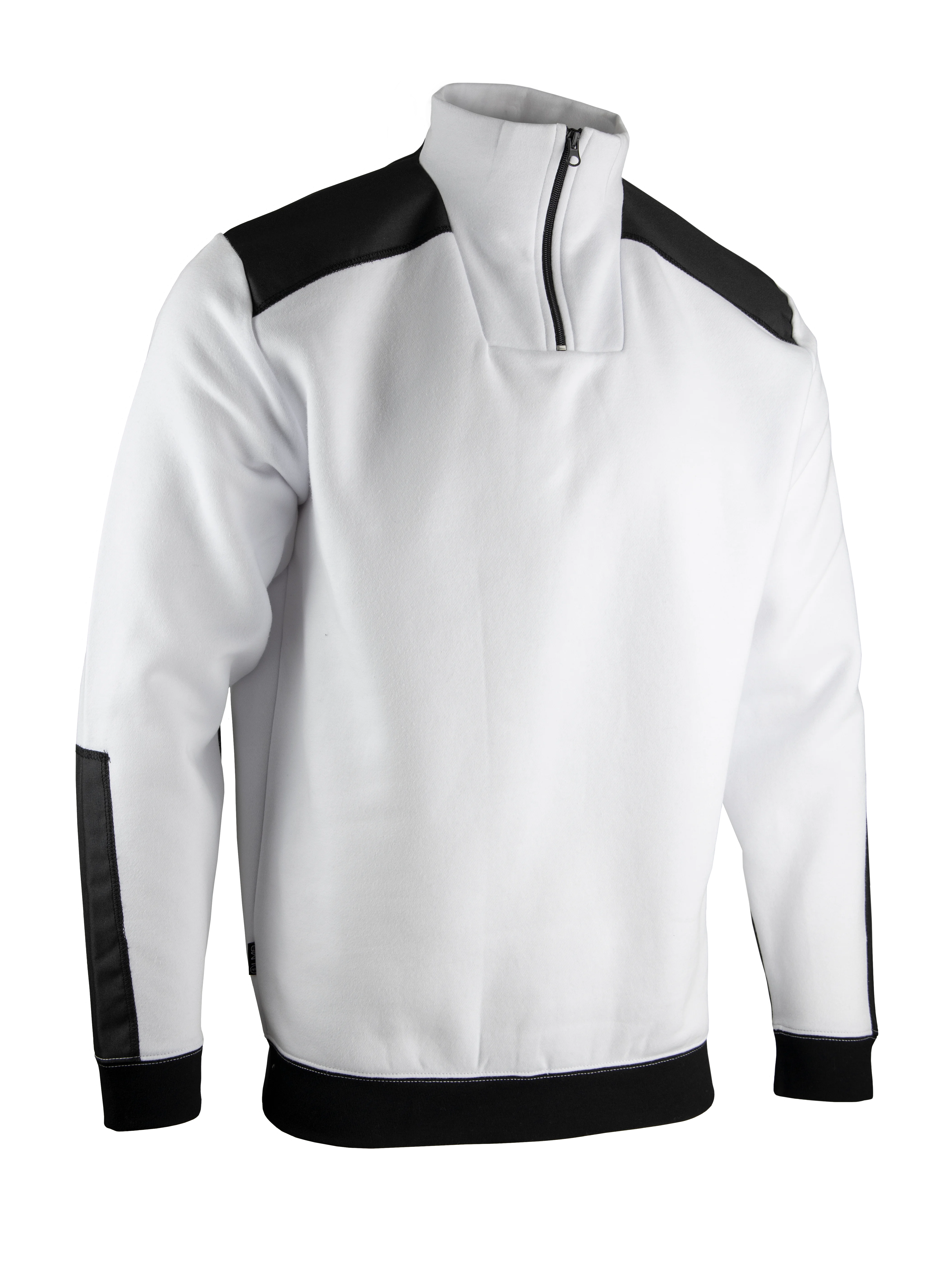 Sweat de travail col camionneur FRESQUE - BLANC/NOIR image