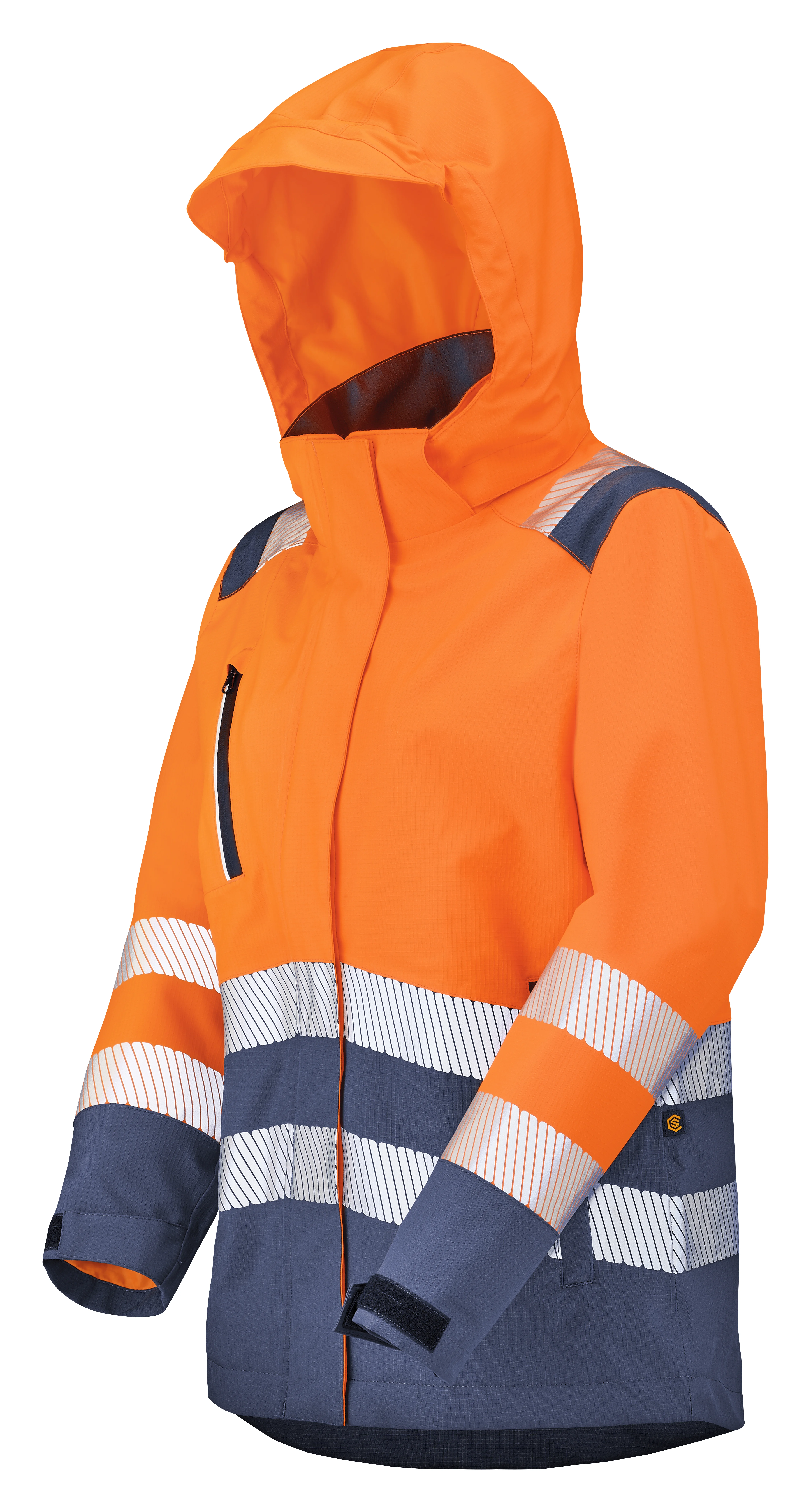 PARKA HV FEMME IRMA ORANGE FLUO/NAVY image