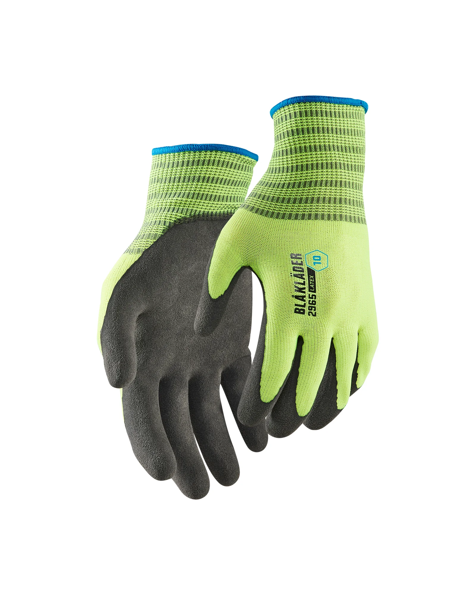 Lot de 6 paires - Gants de travail, enduit de latex - Jaune image