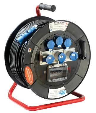 ENROULEUR MAMMOUTH FIXE 3,6kW H07RN-F 3G2,5 3 PRISES NF + 3 PRISES CEI 1PNT/16A/230V IP44 image