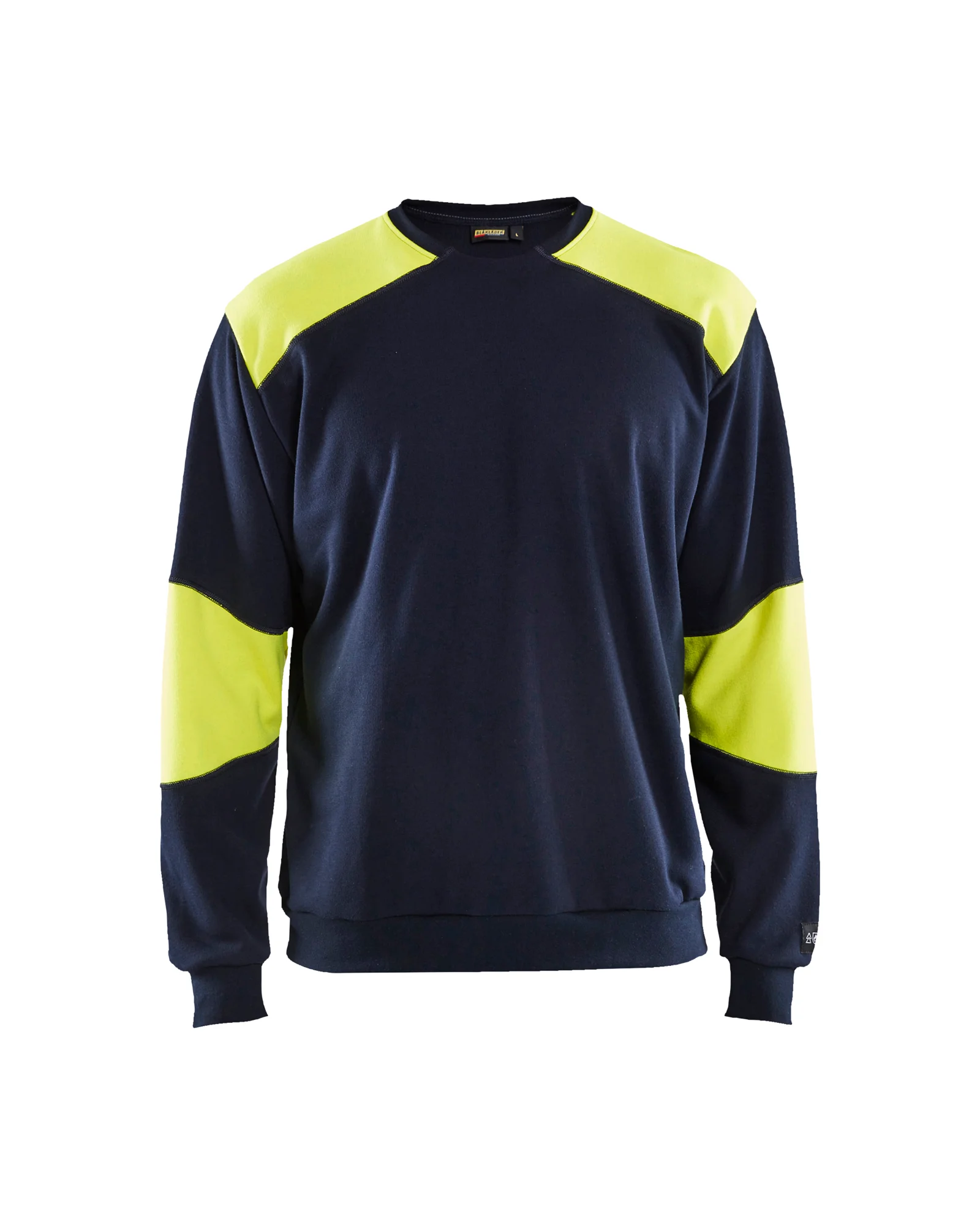 Sweat de travail retardant flamme 3458 - Marine/Jaune fluo image