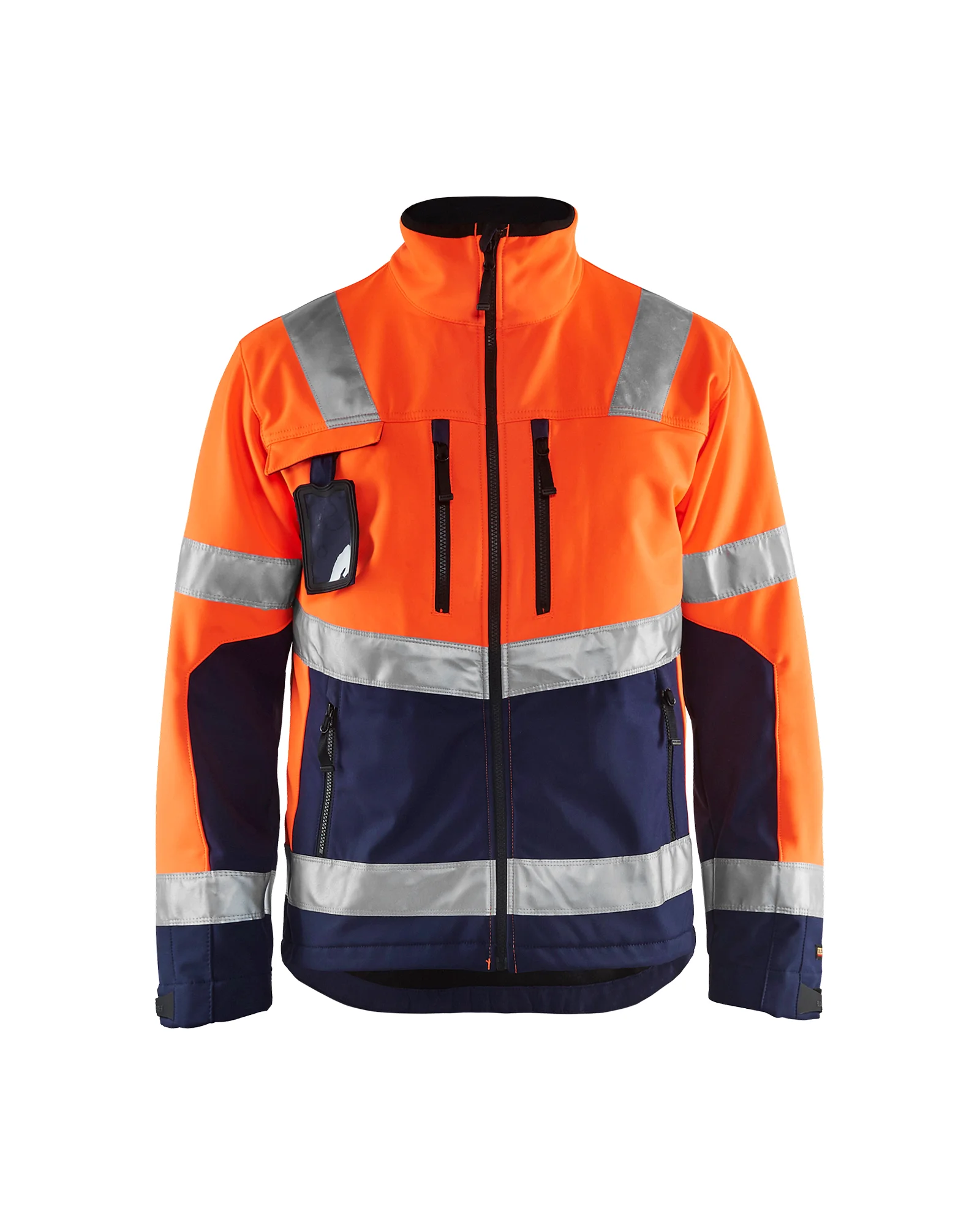 Veste de travail softshell haute visibilité 4900 - Orange fluo/Marine image