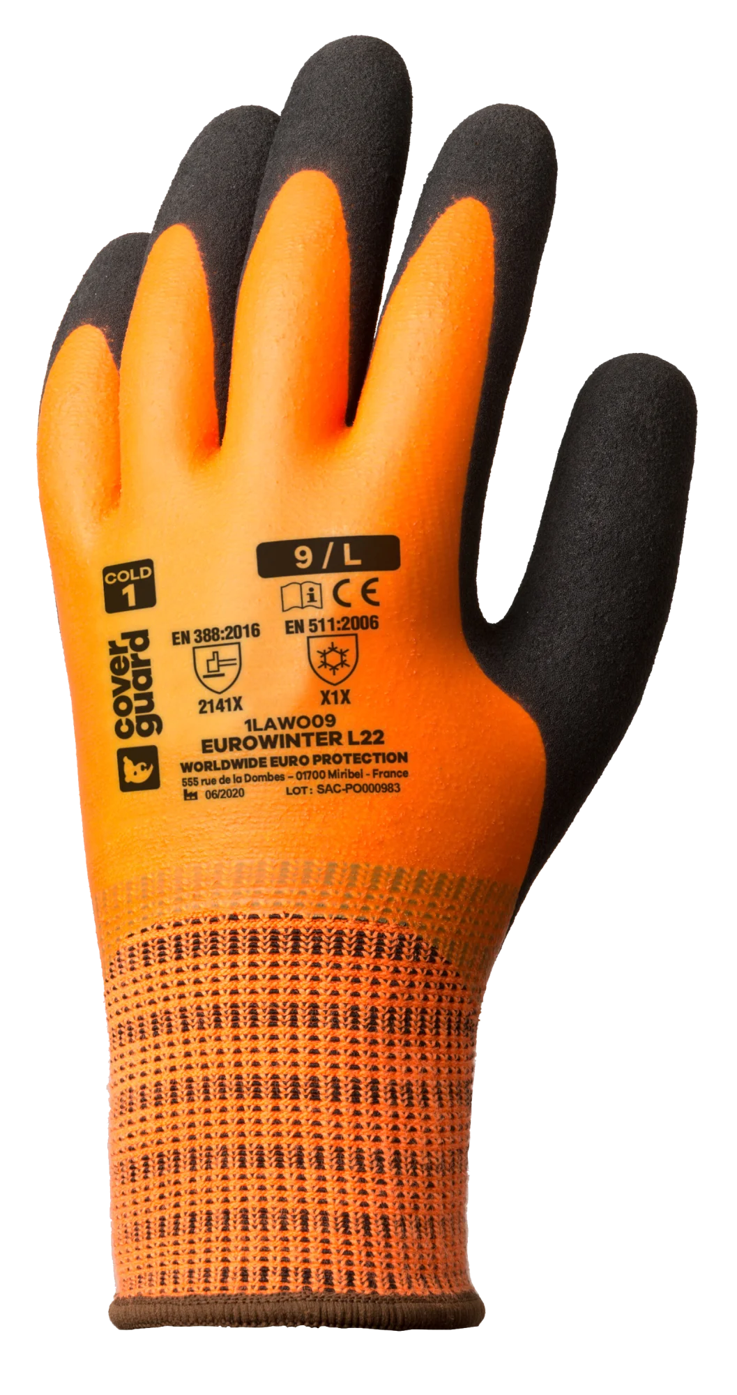 Lot de 5 - Gants EUROWINTER L22 fourré acryl double enduction latex image