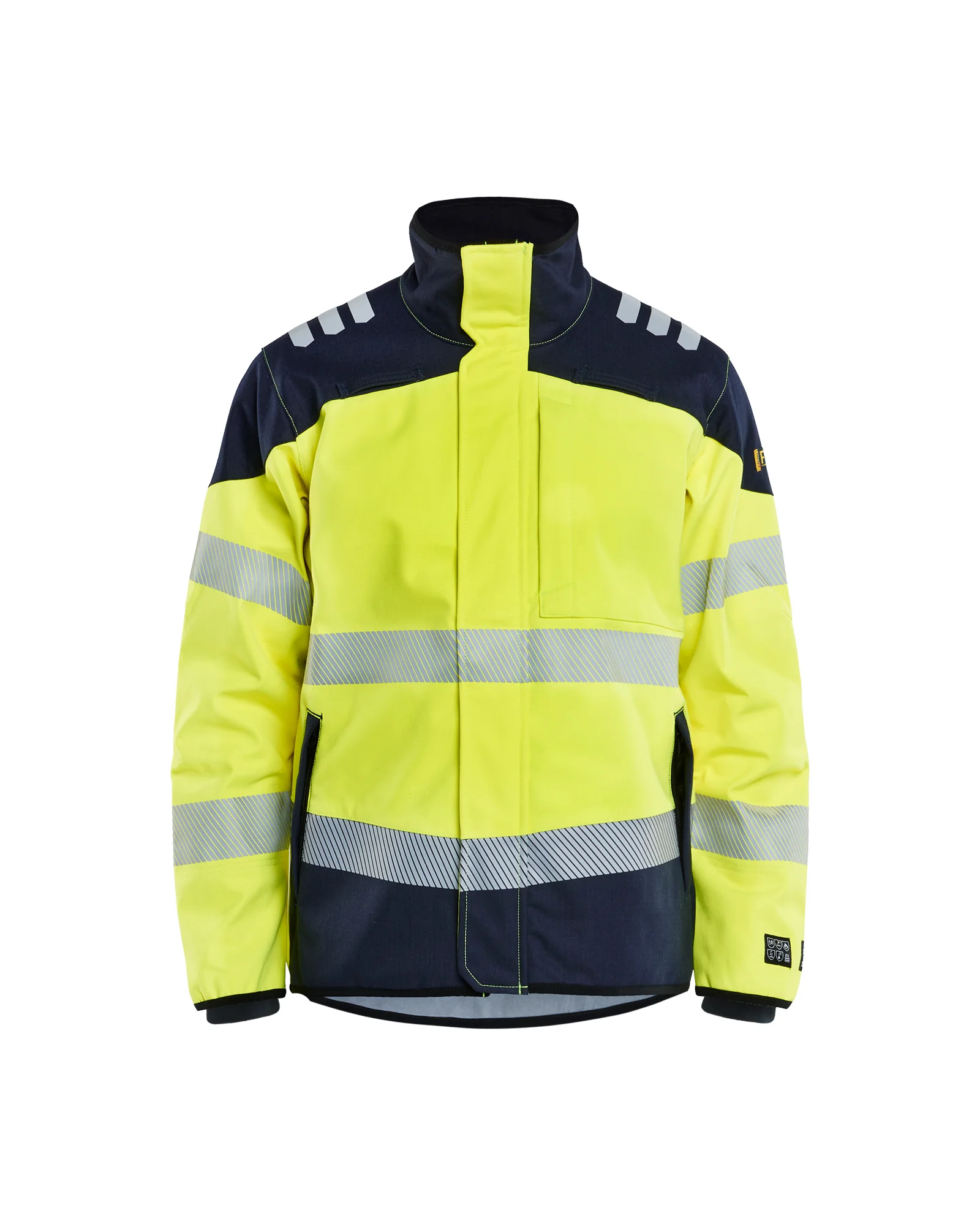 Veste de travail softshell multinormes 4948 - Jaune fluo/Marine image