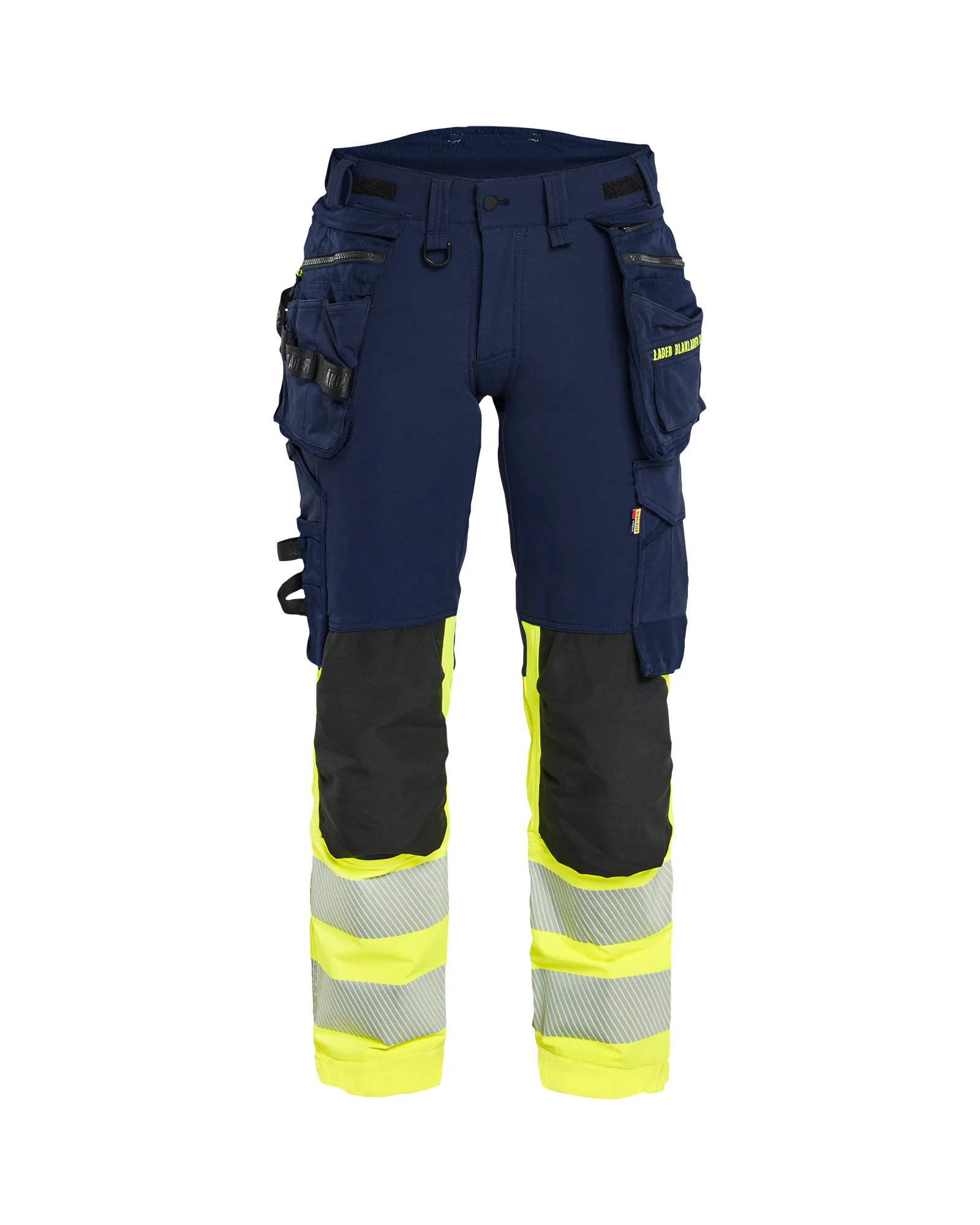 Pantalon de travail stretch 4D haute visibilité femme 7025 - Marine/Jaune image