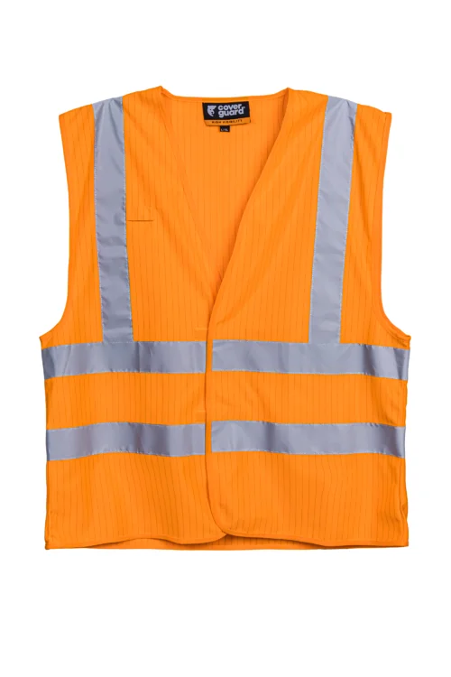 Lot de 10 - Gilet à bandes réfléchissantes HODER - Orange Fluo image