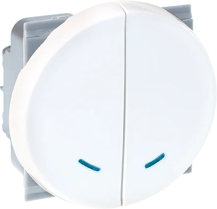 Interrupteur combiné double poussoir lumineux - COMETE image