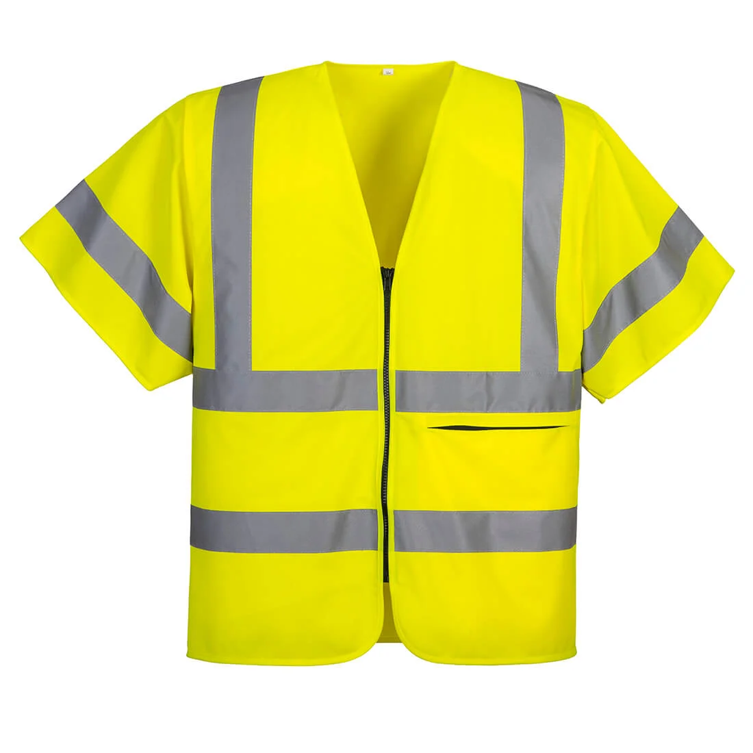 Gilet zippé à demi-manches Jaune image