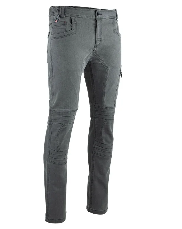 Pantalon de travail denim stretch RIDER - Gris image