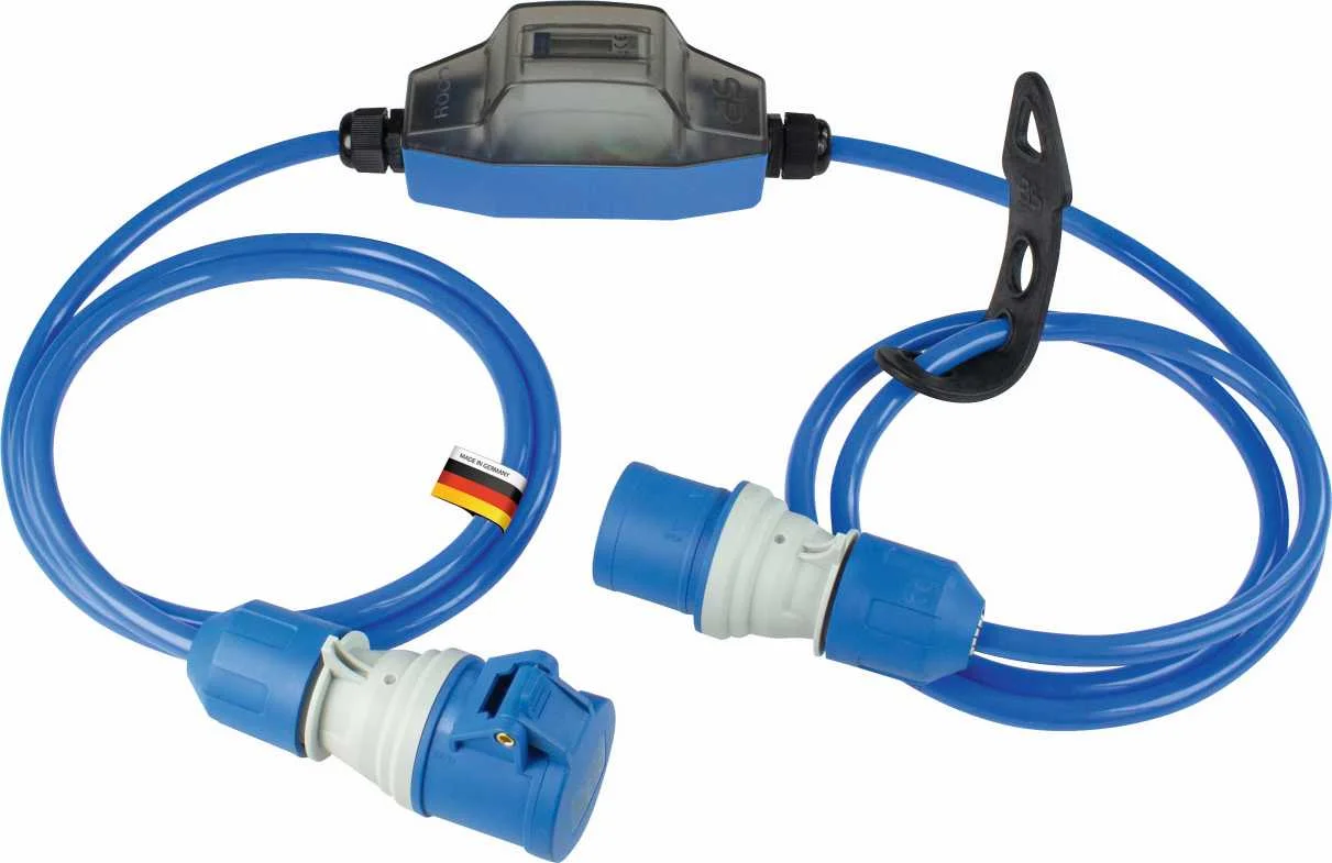 COMPTEUR MONOPHASE ROCO3 FICHE CEI 1PNT/16A/230V +INDICATEUR DE TENSION 3M - IP44 image