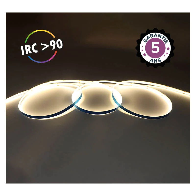 Bandeau LED Cob 24V - 320 LED - 9W/m - 5m IP20 image