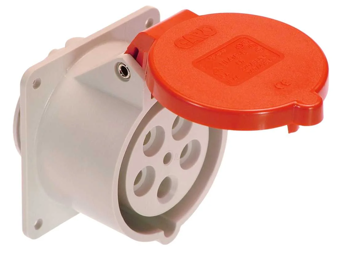 PRISE SEMI ENCASTREE CEI MONOPHASE 3PNT/32A/400V - IP44 image