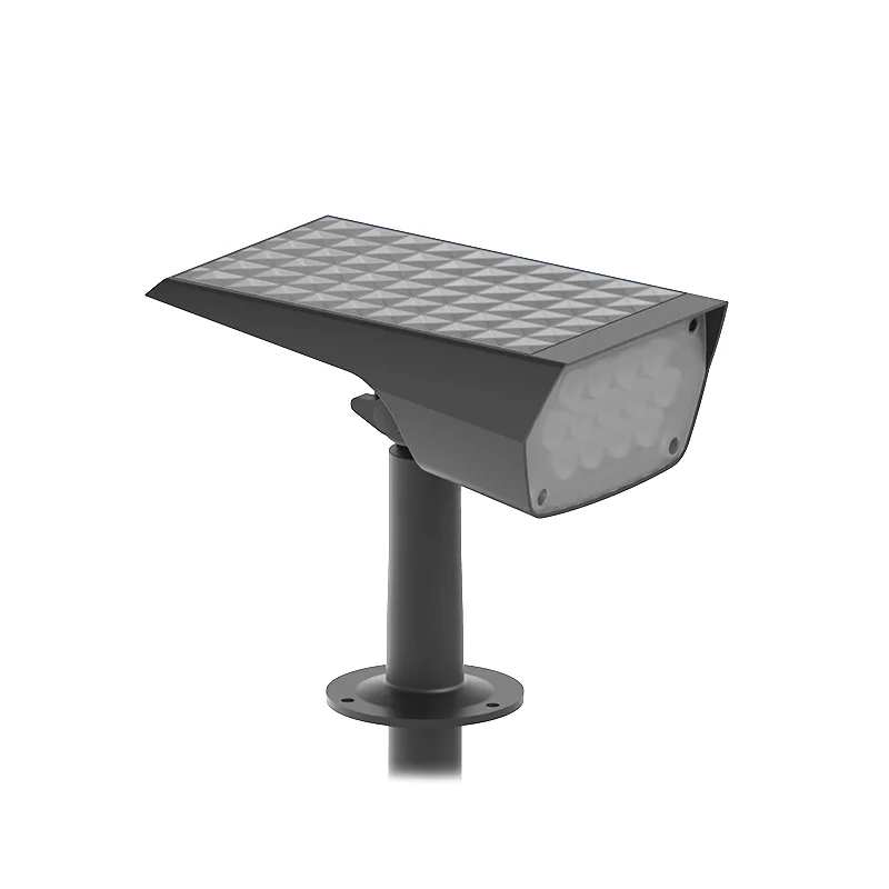 Projecteur solaire piquet SOLARIS 480mm IP65 2W - 160lm - 3000K - Carré - Noir image