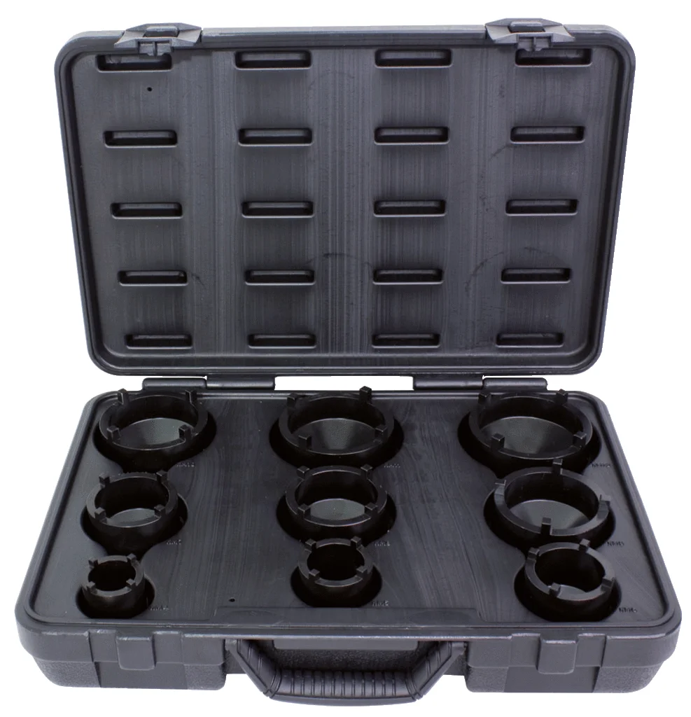 Coffret de 9 douilles à ergots pour écrous de moyeux image