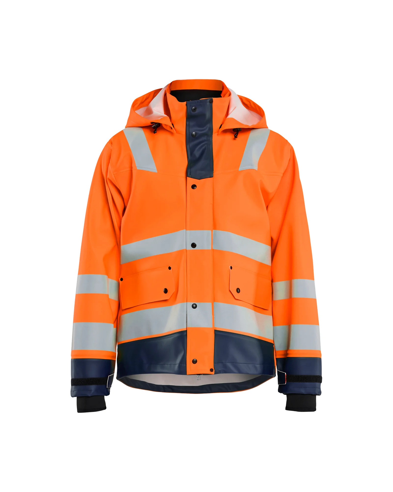 Veste de pluie haute visibilité niveau 3 4327 - Orange fluo/Marine image