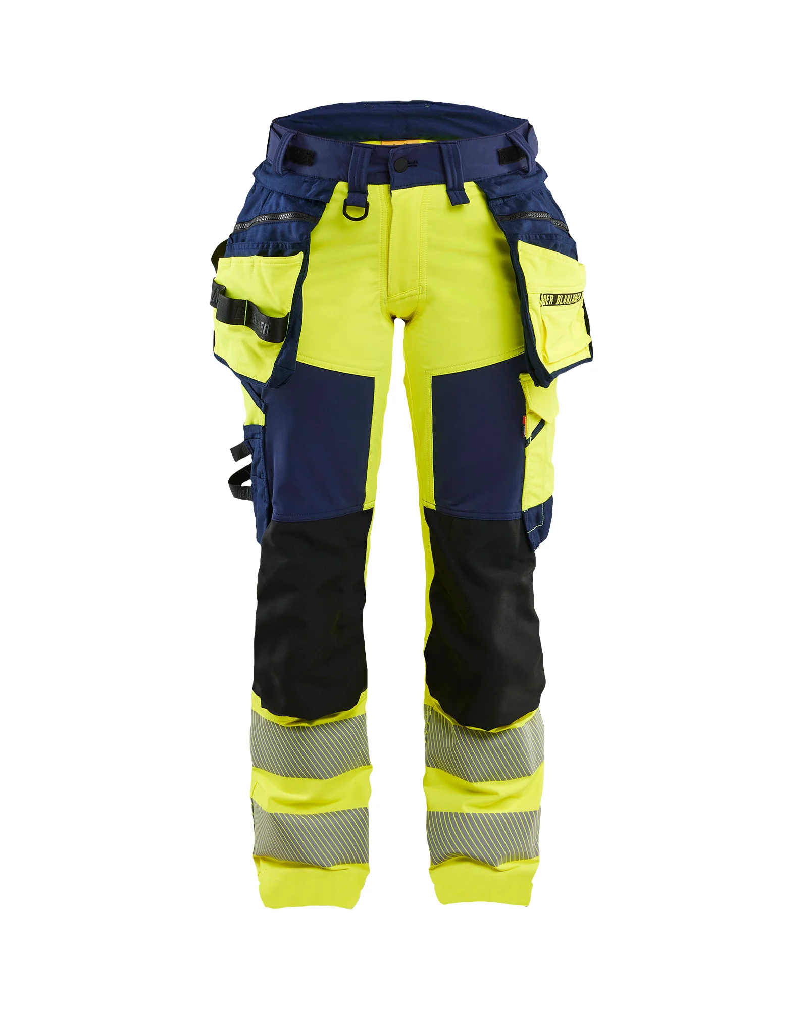 Pantalon de travail stretch 4D haute visibilité femme 7022 - Jaune/Marine image