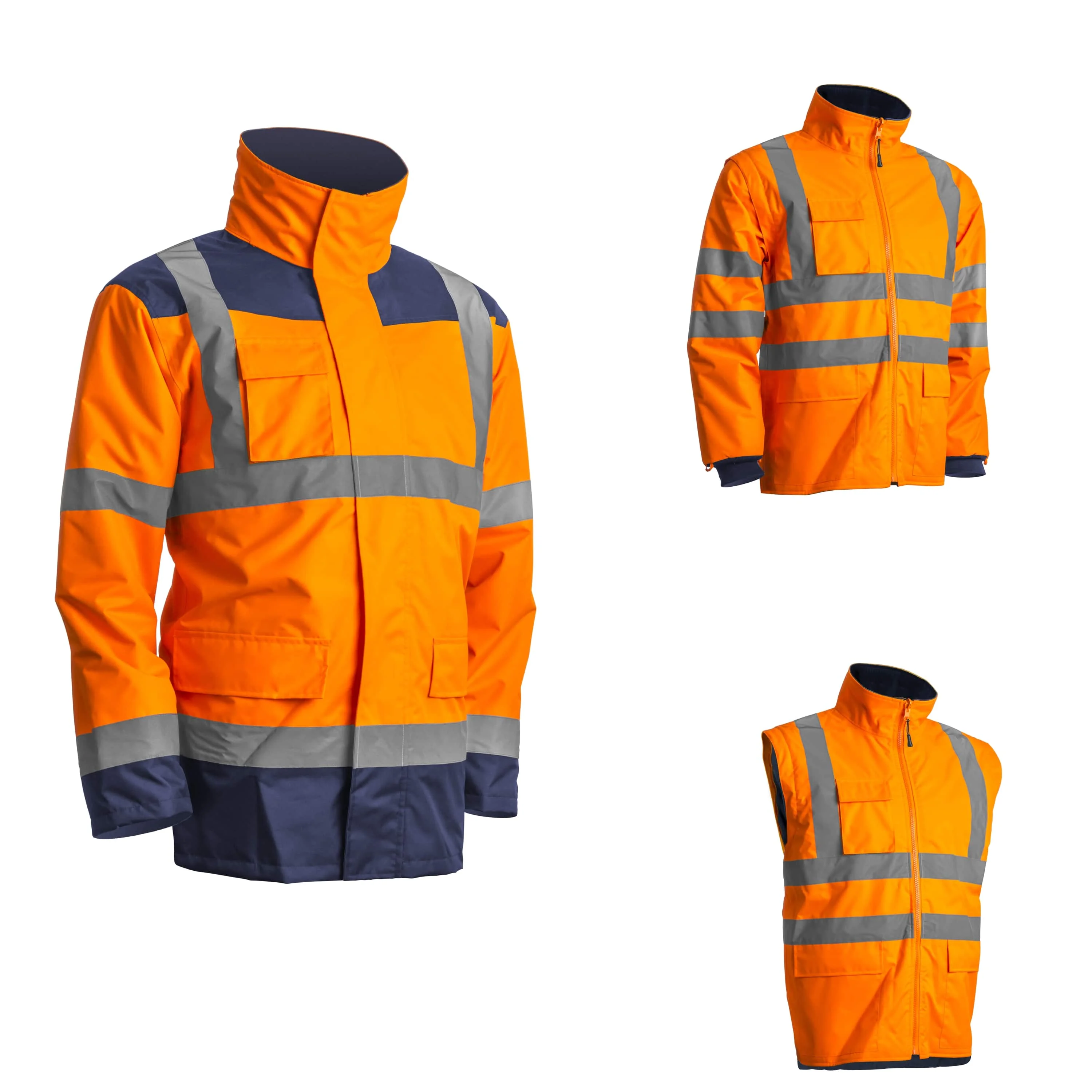 Parka de travail multicouches imperméable haute visibilité KANATA - Orange Fluo image