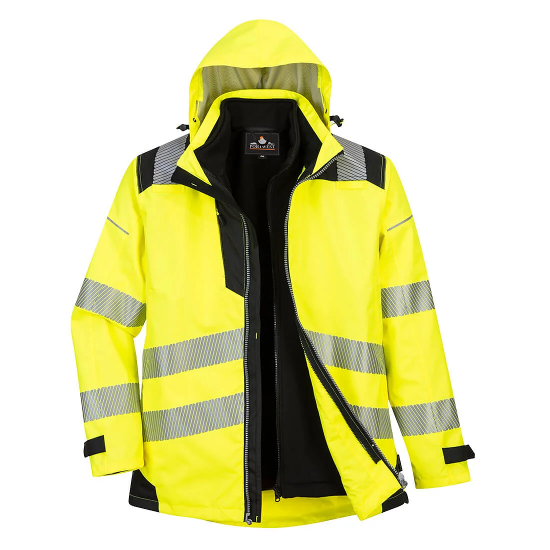 Parka PW3 3-en-1 haute visibilité Jaune/Noir image