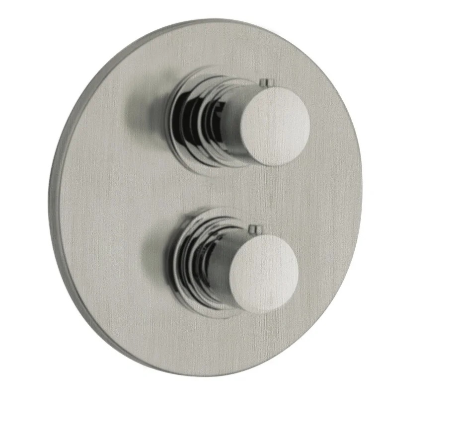 Mitigeur douche rond à encastrer thermostatique + box image