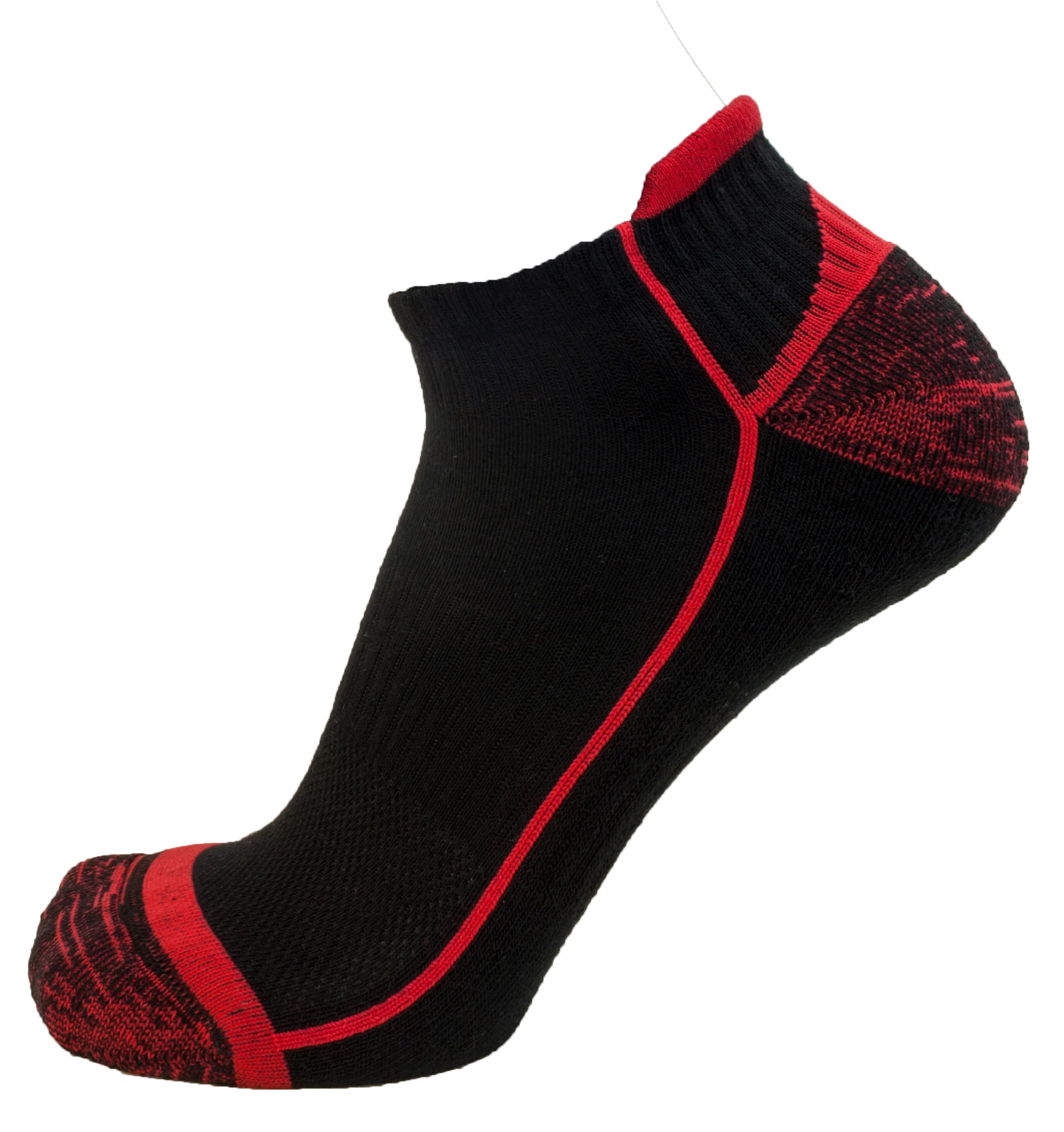 Lot de 2 paires de socquettes POSEIDON - NOIR/ROUGE image