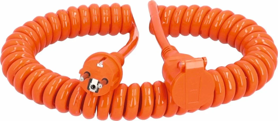 CABLE SPIRALE EXTENSIBLE DE 1 A 5 M H07BQ-F 3G2,5 IP44 - Orange image