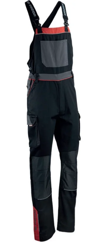 Cotte à bretelles de travail DRIVER - Noir/Gris image