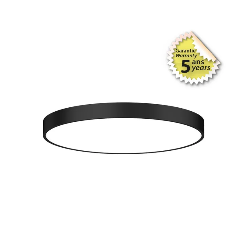 Plafonnier downlight LED CIRCLE Ø600mm 60W - 6000lm - 4000K IP40 - Noir image