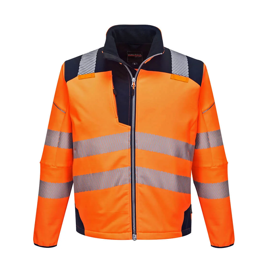 Veste Softshell Haute-Visibilité PW3 Orange/Marine image