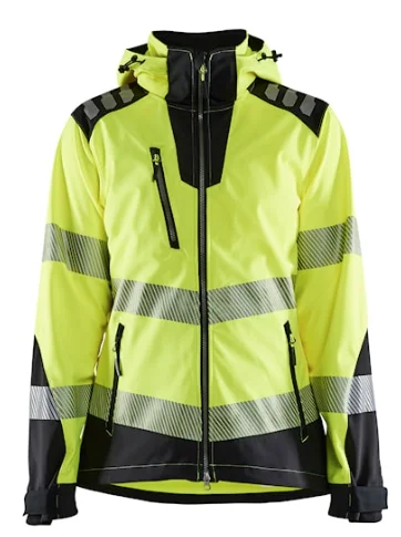 Veste de travail softshell haute visibilité femme 4791 - Jaune fluo/Noir image