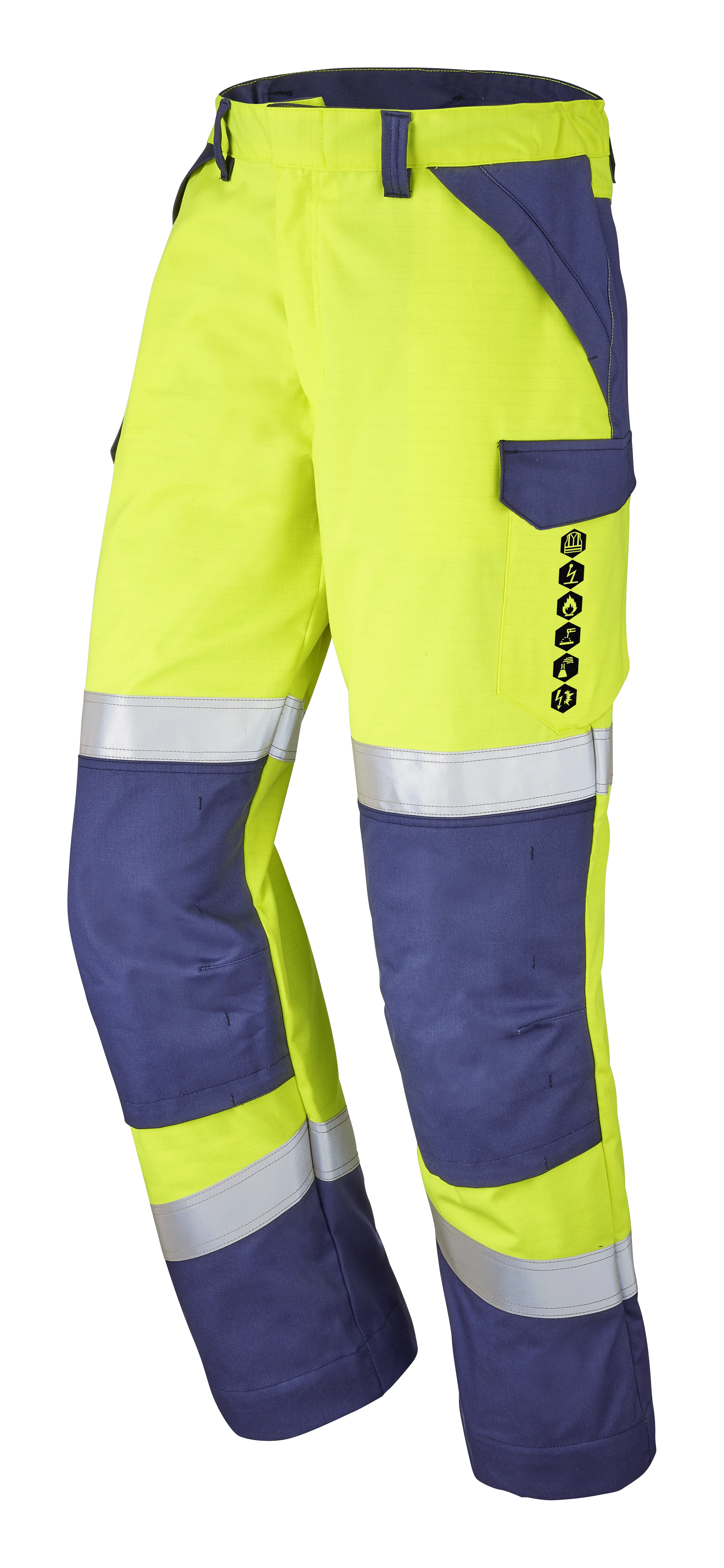 PANTALON BAYO JAUNE FLUO/BLEU MARINE image