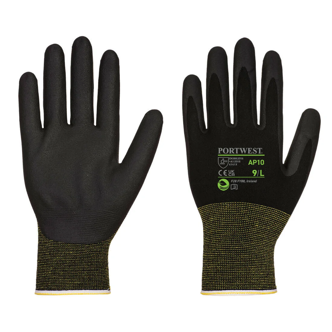 Lot de 12 paires de gants en mousse Nitrile Bambou Eco NPR15 Noir image