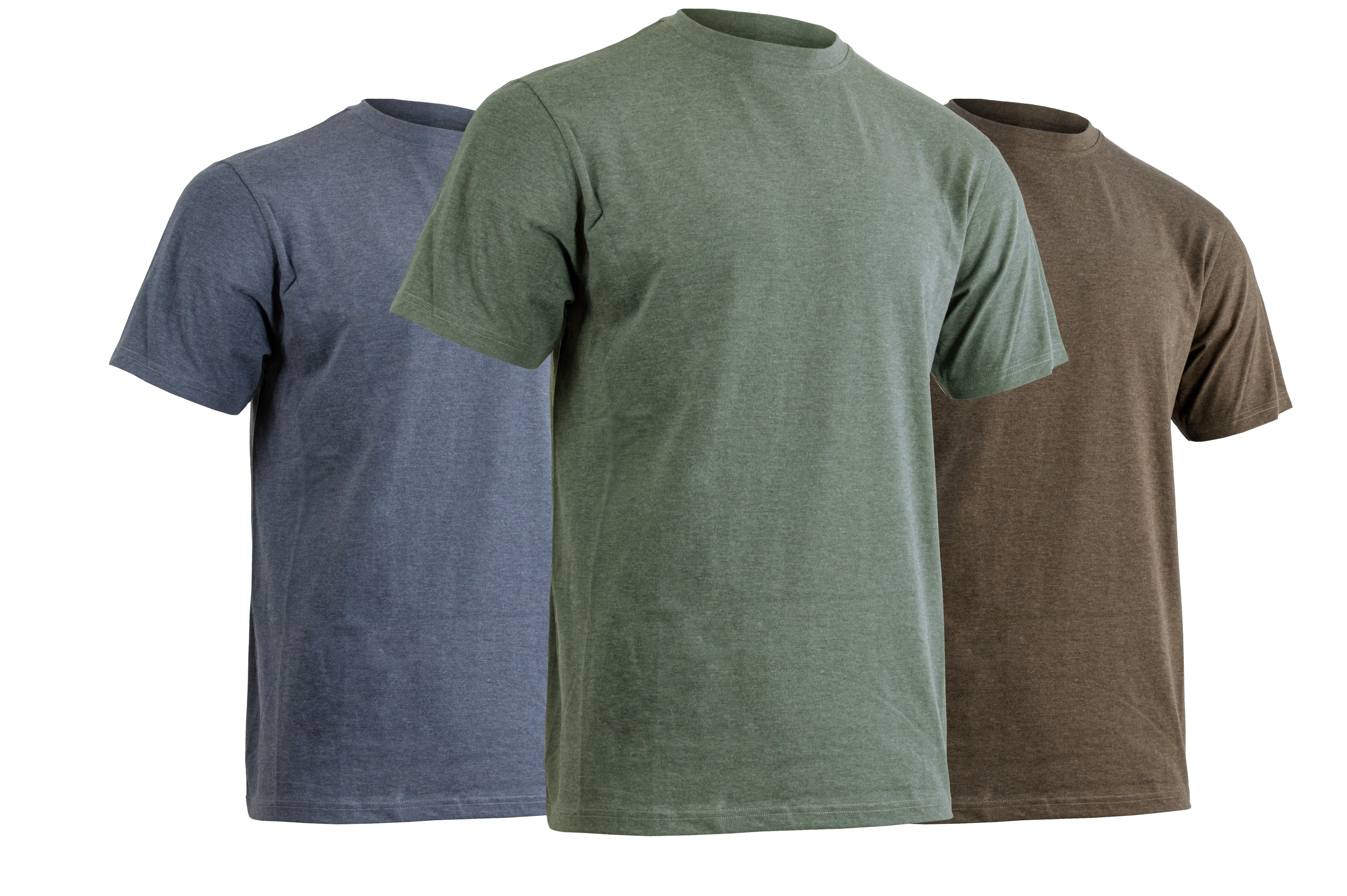 Lot de 3 t-shirt de travail MC LINCOLN - KAKI CHINÉ/VERT US CHINÉ/MARRON CHINÉ image