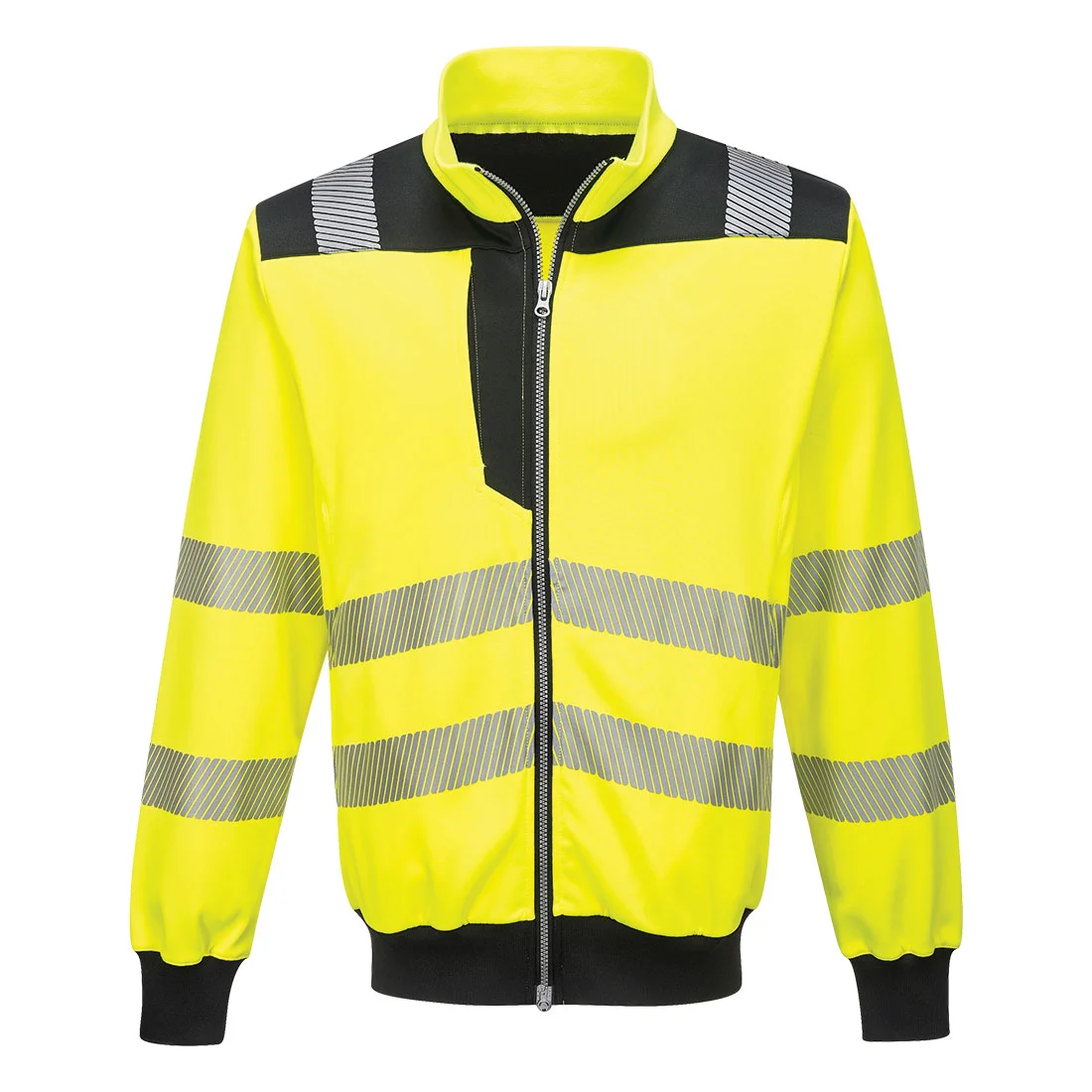 Sweatshirt Zippé PW3 Hi-Vis Jaune/Noir image
