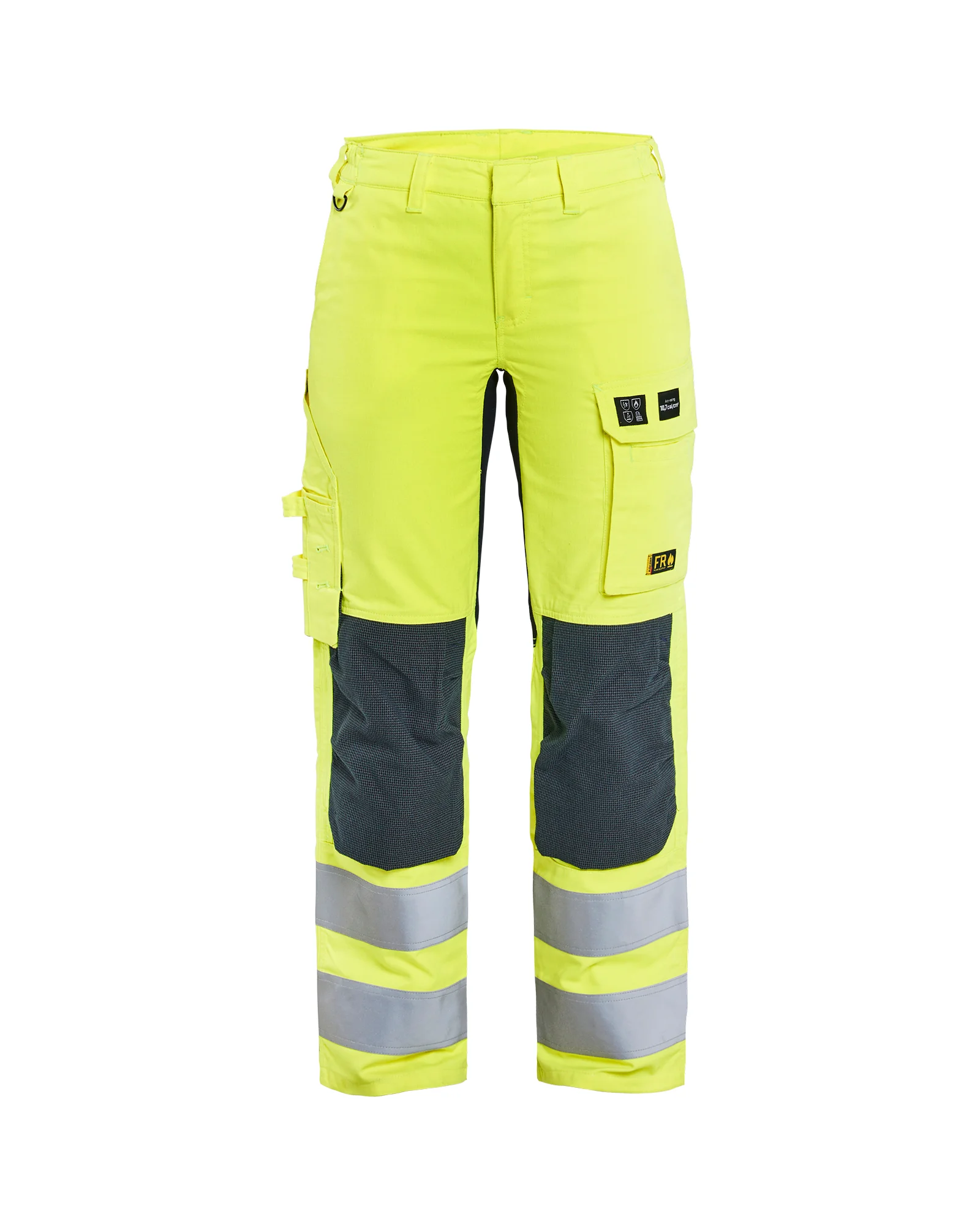 Pantalon de travail multinormes inhérent stretch femme 7191 - Jaune fluo/Marine image