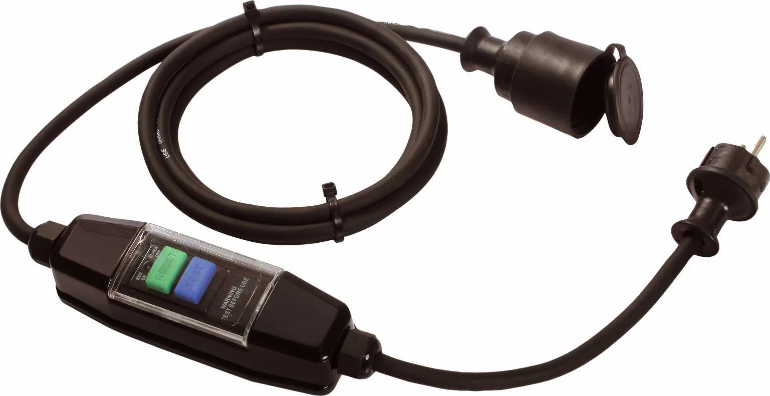 PROLONGATEUR AVEC INTERRUPTEUR DIFFERENTIEL CABLE 3M H07RN-F 3G2,5 16A/30MA IP44 image