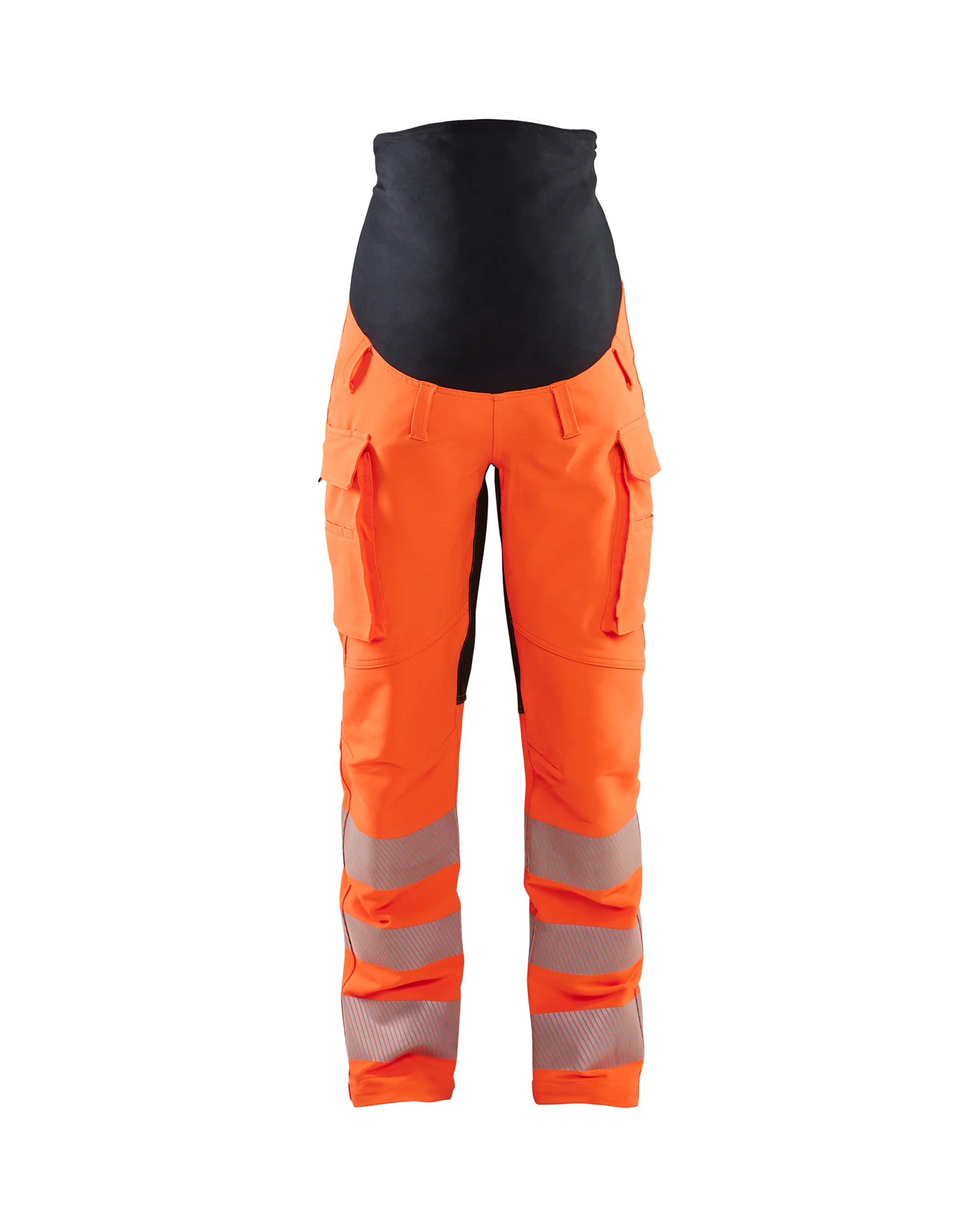 Pantalon de grossesse haute visibilité stretch 4D 7100 - Orange/Noir image