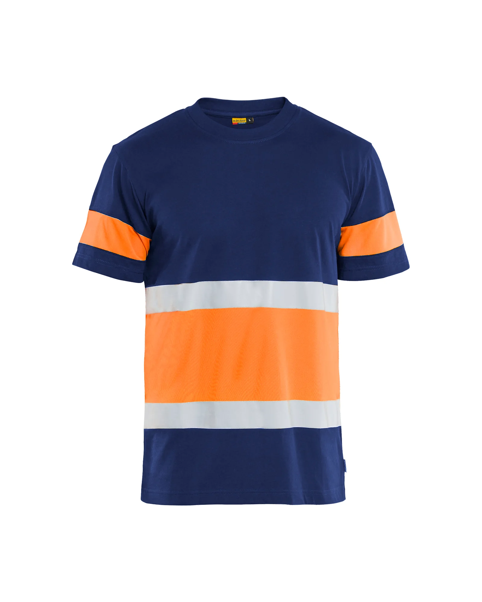 T-shirt de travail haute visibilité 3387 - Marine/Orange fluo image