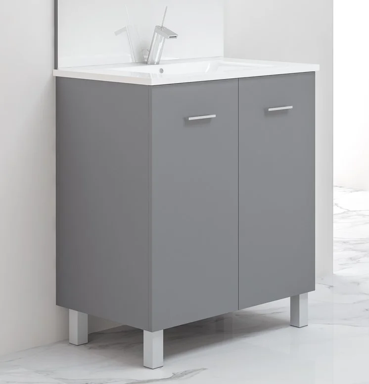 Caisson meuble sur pied Ancoflash à portes - anthracite mat image