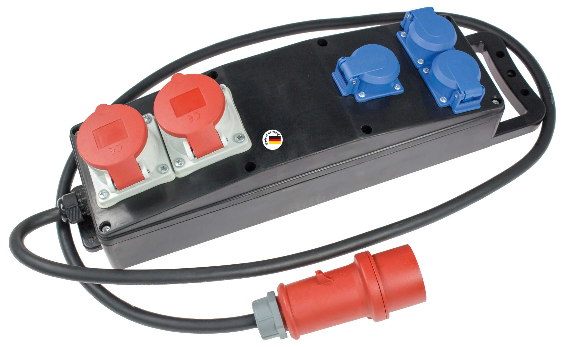 REGLETTE DE CHANTIER 3PNT/16A/400V 11kW - CABLE 2M H07RN-F 5G2,5 IP44 - NOIR image