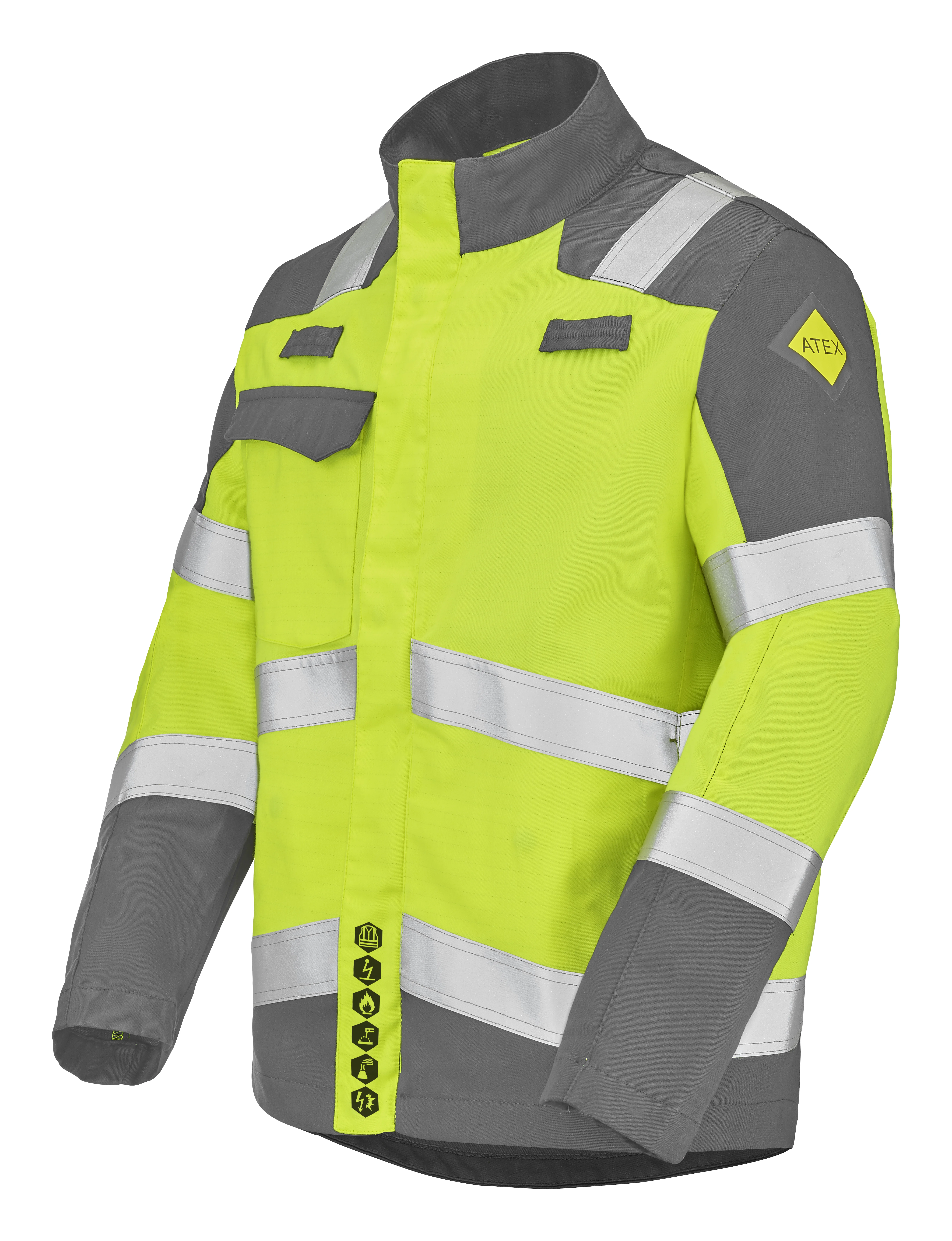 BLOUSON ATA JAUNE FLUO/GRIS ACIER image