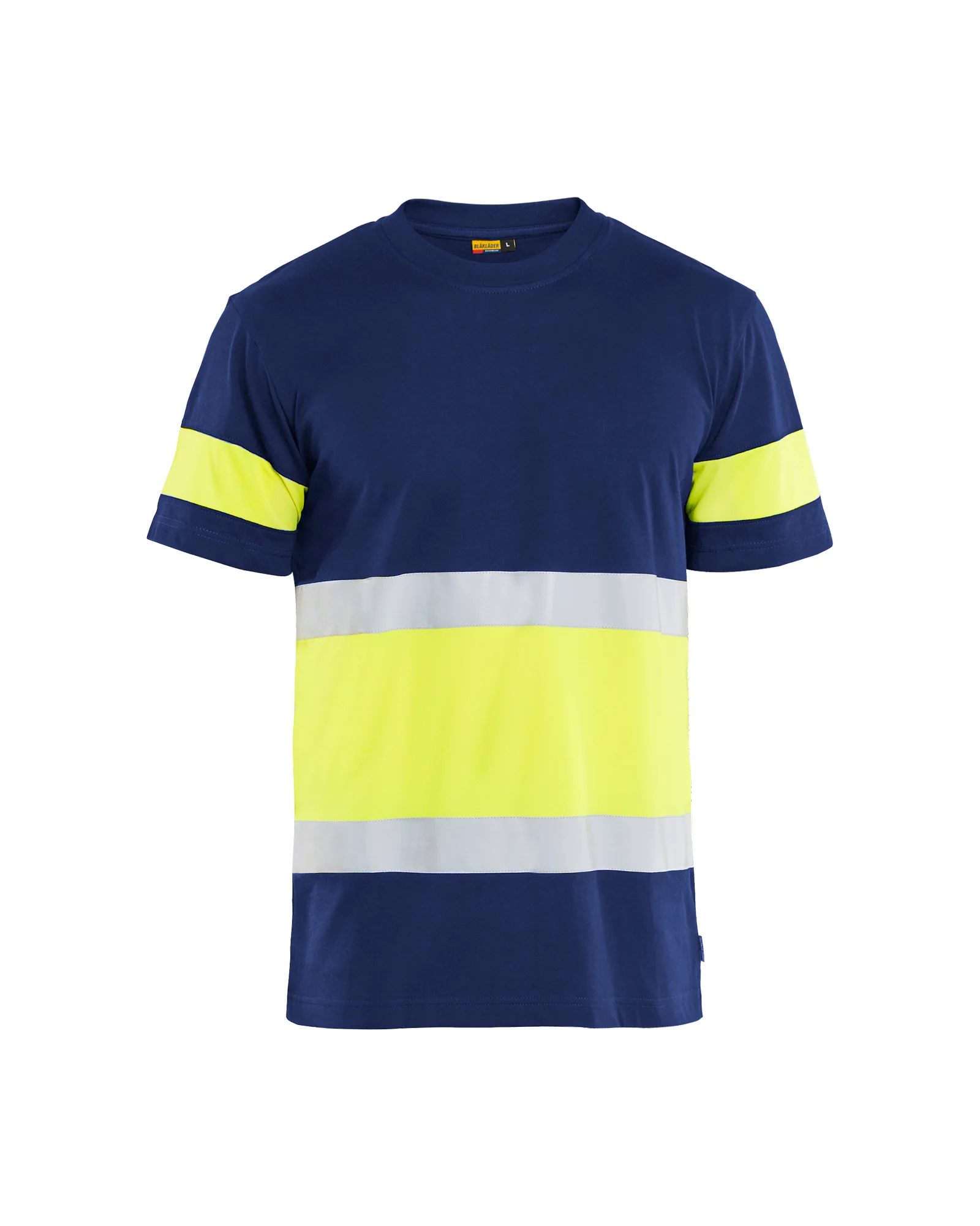 T-shirt de travail haute visibilité 3387 - Marine/Jaune fluo image